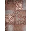 Superior Bristol Collection Area Rug, 8mm Pile Height with Jute Backing, Chic Geometric Damask Patchwork Design, Fashionable and Affordable Woven Rugs – 4′ x 6′ Rug, Beige & Brown(Rust)
