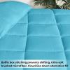 Superior Brushed Microfiber Solid Comforter, Down Alternative Bedding, Reversible, Medium Weight, Fluffy, Decorative, Duvet Insert, Oversized Blanket, Box Quilt Design, King, Winter Blue(Winter Blue)