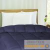 Superior Brushed Microfiber Solid Comforter, Down Alternative Bedding, Reversible, Medium Weight, Fluffy, Decorative, Duvet Insert, Oversized Blanket, Box Quilt Design, King, Winter Blue(Navy Blue)