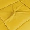 Superior Brushed Microfiber Solid Comforter, Down Alternative Bedding, Reversible, Medium Weight, Fluffy, Decorative, Duvet Insert, Oversized Blanket, Box Quilt Design, King, Winter Blue(Yellow)