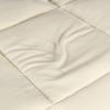 Superior Brushed Microfiber Solid Comforter, Down Alternative Bedding, Reversible, Medium Weight, Fluffy, Decorative, Duvet Insert, Oversized Blanket, Box Quilt Design, King, Winter Blue(Ivory)
