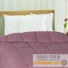 Superior Brushed Microfiber Solid Comforter, Down Alternative Bedding, Reversible, Medium Weight, Fluffy, Decorative, Duvet Insert, Oversized Blanket, Box Quilt Design, King, Winter Blue(Mauve)