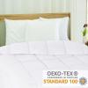 Superior Brushed Microfiber Solid Comforter, Down Alternative Bedding, Reversible, Medium Weight, Fluffy, Decorative, Duvet Insert, Oversized Blanket, Box Quilt Design, Queen, White(White)