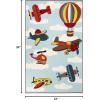 Superior Butterfly Burst Non-Slip Indoor Rug for Kids, Toddlers & Babies, Washable, Perfect for Playroom, Kids Room, Nursery, or Bedroom, Colorful Butterfly Swirls and Stars, 5′ x 7′ 6″, Apricot(Red-multicolor)