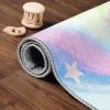 Superior Butterfly Burst Non-Slip Indoor Rug for Kids, Toddlers & Babies, Washable, Perfect for Playroom, Kids Room, Nursery, or Bedroom, Colorful Butterfly Swirls and Stars, 5′ x 7′ 6″, Apricot(Magenta)
