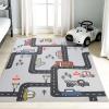 Superior Butterfly Burst Non-Slip Indoor Rug for Kids, Toddlers & Babies, Washable, Perfect for Playroom, Kids Room, Nursery, or Bedroom, Colorful Butterfly Swirls and Stars, 5′ x 7′ 6″, Apricot(Beige Multicolor)