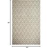 Superior Checkered Hand Woven Viscose Area Rug with Cotton Canvas Backing, Neutral Rug with Cool and Silky Soft Viscose Pile – Beige, 5’ x 8’ Rug(Diamond – Beige)