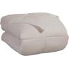 Superior Classic All-Season Reversible Comforter, Comfy, Fluffy, Cozy, Lightweight, Decorative, Duvet Insert, Plush, Oversized Bedding, Box Quilt Design, 4 Corner Loops, Full/Queen, Dusty Orange(Ivory)