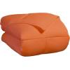 Superior Classic All-Season Reversible Comforter, Comfy, Fluffy, Cozy, Lightweight, Decorative, Duvet Insert, Plush, Oversized Bedding, Box Quilt Design, 4 Corner Loops, Full/Queen, Dusty Orange(Dusty Orange)