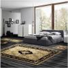 Superior Clementina Collection 3-Piece Rug Set, Attractive Rugs with Jute Backing, Durable and Beautiful Woven Structure, Elegant Medallion Area Rug Set – 2′ x 3′, 2′ x 5′, and 5′ x 7′ Rugs, Black(Black Brown)