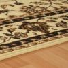 Superior Clementina Collection 3-Piece Rug Set, Attractive Rugs with Jute Backing, Durable and Beautiful Woven Structure, Elegant Medallion Area Rug Set – 2′ x 3′, 2′ x 5′, and 5′ x 7′ Rugs, Black(Ivory Beige)