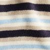 Superior Collection Luxurious Stripes Combed Cotton 2-Piece Bath Sheet Set, Charcoal(Blue)