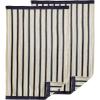 Superior Collection Luxurious Stripes Combed Cotton 2-Piece Bath Sheet Set, Charcoal(Blue)