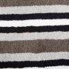 Superior Collection Luxurious Stripes Combed Cotton 2-Piece Bath Sheet Set, Charcoal(Charcoal)