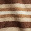 Superior Collection Luxurious Stripes Combed Cotton 2-Piece Bath Sheet Set, Charcoal(Chocolate)