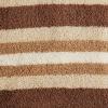Superior Collection Luxurious Stripes Combed Cotton 2-Piece Bath Sheet Set, Charcoal(Chocolate)