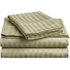 Superior Combed Cotton 300 Thread Count Bed Skirt Stripe, Black, Twin(Sage)