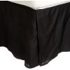 Superior Combed Cotton, 300 Thread Count Pleated Bed Skirt, Twin, Ivory(Black)