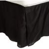Superior Combed Cotton, 300 Thread Count Pleated Bed Skirt, Twin, Ivory(Black)