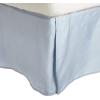 Superior Combed Cotton, 300 Thread Count Pleated Bed Skirt, Twin, Ivory(Light Blue)