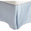 Superior Combed Cotton, 300 Thread Count Pleated Bed Skirt, Twin, Ivory(Light Blue)