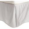 Superior Combed Cotton, 300 Thread Count Pleated Bed Skirt, Twin, Ivory(Light Grey)