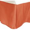 Superior Combed Cotton, 300 Thread Count Pleated Bed Skirt, Twin, Ivory(Pumpkin)