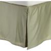 Superior Combed Cotton, 300 Thread Count Pleated Bed Skirt, Twin, Ivory(Sage)