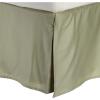 Superior Combed Cotton, 300 Thread Count Pleated Bed Skirt, Twin, Ivory(Sage)