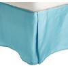 Superior Combed Cotton, 300 Thread Count Pleated Bed Skirt, Twin, Ivory(Teal)
