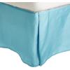Superior Combed Cotton, 300 Thread Count Pleated Bed Skirt, Twin, Ivory(Teal)