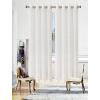 Superior Cormac Sheer Curtains, Window Accents for Family Room or Bedroom, Modern Eclectic Transitional Style, Decorative Geometric Trellis with Grommets, Curtain Set of 2 Panels, 52″ W X 63″ L, Ivory(Champagne)