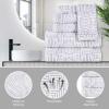 Superior Cotton 8-Piece Towel Set, Quick Dry, Bathroom Essentials, Shower, Spa, Luxury Plush Soft Absorbent Towels, Includes 2 Bath, 2 Hand, 4 Washcloth/Face Towels, Jasper Collection, Platinum(Platinum)