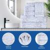 Superior Cotton 8-Piece Towel Set, Quick Dry, Bathroom Essentials, Shower, Spa, Luxury Plush Soft Absorbent Towels, Includes 2 Bath, 2 Hand, 4 Washcloth/Face Towels, Jasper Collection, Platinum(Blue)