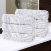 Superior Cotton 8-Piece Towel Set, Quick Dry, Bathroom Essentials, Shower, Spa, Luxury Plush Soft Absorbent Towels, Includes 2 Bath, 2 Hand, 4 Washcloth/Face Towels, Jasper Collection, Platinum(Platinum)