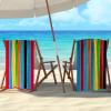 Superior Cotton Beach Towels, Towel Set for Kids, Pool, Swimming, Adults, Oversized, Absorbent, Fast Drying, Bathroom Basics, Nautical, Yacht Club Collection, 34″ x 64″, Navy Blue/White, 2 Piece(Rainbow – Multi Colored)