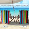 Superior Cotton Beach Towels, Towel Set for Kids, Pool, Swimming, Adults, Oversized, Absorbent, Fast Drying, Bathroom Basics, Nautical, Yacht Club Collection, 34″ x 64″, Navy Blue/White, 2 Piece(Rainbow – Multi Colored)
