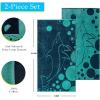 Superior Cotton Beach Towels, Towel Set for Kids, Pool, Swimming, Adults, Oversized, Absorbent, Fast Drying, Bathroom Basics, Nautical, Yacht Club Collection, 34″ x 64″, Navy Blue/White, 2 Piece(Dolphin – Teal)