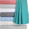 Superior Cotton Blend 600 Thread Count Pillowcases, Cotton Rich Pillow Case 2 Pack, Solid Pillow Covers, Everyday Comfort Basics, Bedding Essentials, Bed Accents, Set of 2, Standard Size, White(Platinum)