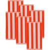 Superior Cotton Cabana Striped Beach Towels, Colorful Towels for Adult, Kid, Pool, Swimming, Sand, Travel, Large Oversized, Absorbent, Fast Drying, Bath Basics, Cabana Collection, 1 Piece, Orange(Coral)