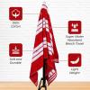 Superior Cotton Cabana Striped Beach Towels, Colorful Towels for Adult, Kid, Pool, Swimming, Sand, Travel, Large Oversized, Absorbent, Fast Drying, Bath Basics, Cabana Collection, 1 Piece, Orange(Red)