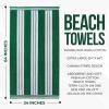 Superior Cotton Cabana Striped Beach Towels, Colorful Towels for Adult, Kid, Pool, Swimming, Sand, Travel, Large Oversized, Absorbent, Fast Drying, Bath Basics, Cabana Collection, 1 Piece, Orange(Dark Green)