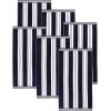 Superior Cotton Cabana Striped Beach Towels, Colorful Towels for Adult, Kid, Pool, Swimming, Sand, Travel, Large Oversized, Absorbent, Fast Drying, Bath Basics, Cabana Collection, 1 Piece, Orange(Blue)
