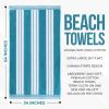 Superior Cotton Cabana Striped Beach Towels, Colorful Towels for Adult, Kid, Pool, Swimming, Sand, Travel, Large Oversized, Absorbent, Fast Drying, Bath Basics, Cabana Collection, 1 Piece, Orange(Turquoise)
