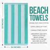 Superior Cotton Cabana Striped Beach Towels, Colorful Towels for Adult, Kid, Pool, Swimming, Sand, Travel, Large Oversized, Absorbent, Fast Drying, Bath Basics, Cabana Collection, 1 Piece, Orange(Mint)