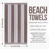 Superior Cotton Cabana Striped Beach Towels, Colorful Towels for Adult, Kid, Pool, Swimming, Sand, Travel, Large Oversized, Absorbent, Fast Drying, Bath Basics, Cabana Collection, 1 Piece, Orange(Taupe)