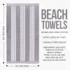 Superior Cotton Cabana Striped Beach Towels, Colorful Towels for Adult, Kid, Pool, Swimming, Sand, Travel, Large Oversized, Absorbent, Fast Drying, Bath Basics, Cabana Collection, 1 Piece, Orange(Light Grey)