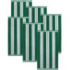 Superior Cotton Cabana Striped Beach Towels, Colorful Towels for Adult, Kid, Pool, Swimming, Sand, Travel, Large Oversized, Absorbent, Fast Drying, Bath Basics, Cabana Collection, 1 Piece, Orange(Dark Green)