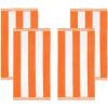 Superior Cotton Cabana Striped Beach Towels, Colorful Towels for Adult, Kid, Pool, Swimming, Sand, Travel, Large Oversized, Absorbent, Fast Drying, Bath Basics, Cabana Collection, 1 Piece, Orange(Orange)