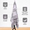 Superior Cotton Cabana Striped Beach Towels, Colorful Towels for Adult, Kid, Pool, Swimming, Sand, Travel, Large Oversized, Absorbent, Fast Drying, Bath Basics, Cabana Collection, 1 Piece, Orange(Light Grey)